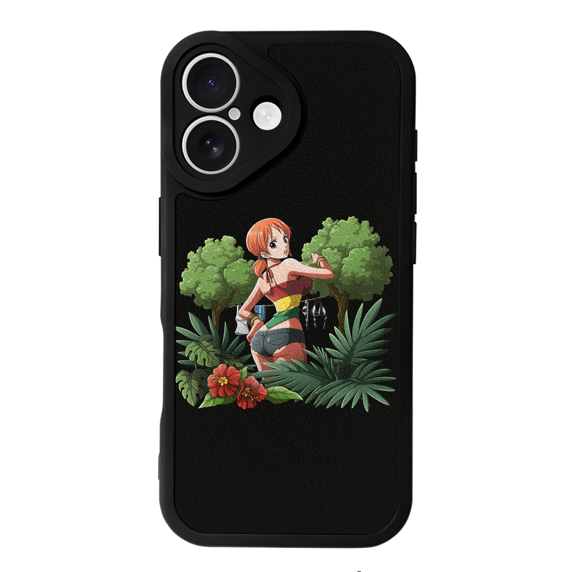 （画像用） ワンピース ナミ ONE PIECE Nami 【iPhone 16シリーズ対応】シリコンスマホケース（レザー調） 材質：シリコン